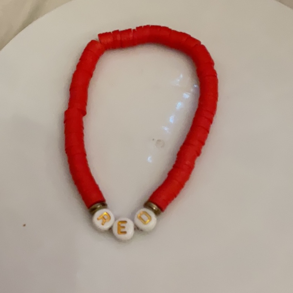 Red Beaded Bracelet